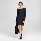 Women's Off The Shoulder Marilyn Sweater Dress - Nitrogen Navy