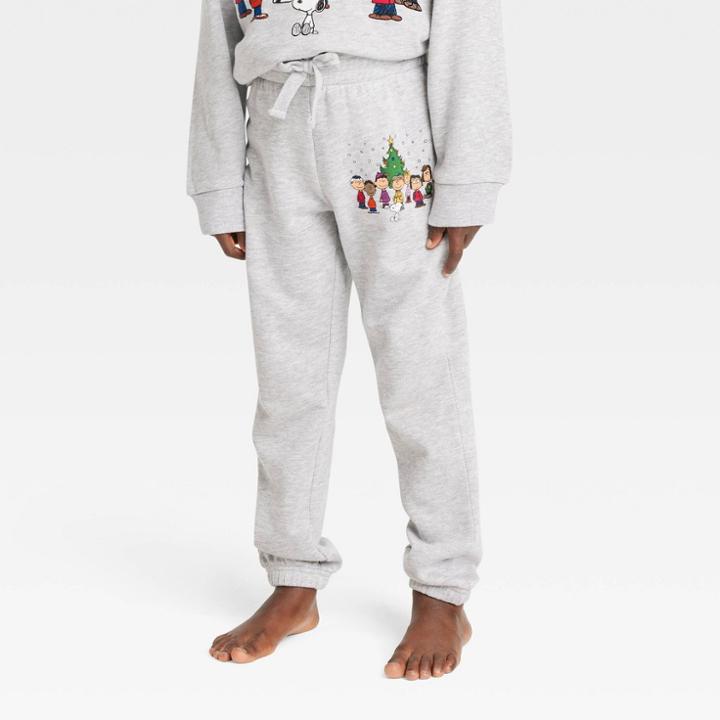 Kids' Peanuts Jogger Pants - Heather Gray
