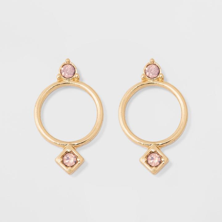 Target Cubic Zirconia Small Circle Earrings - A New Day Gold