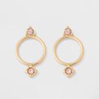 Target Cubic Zirconia Small Circle Earrings - A New Day Gold