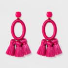 Sugarfix By Baublebar Hoop With Tassels Earrings - Pink, Girl's