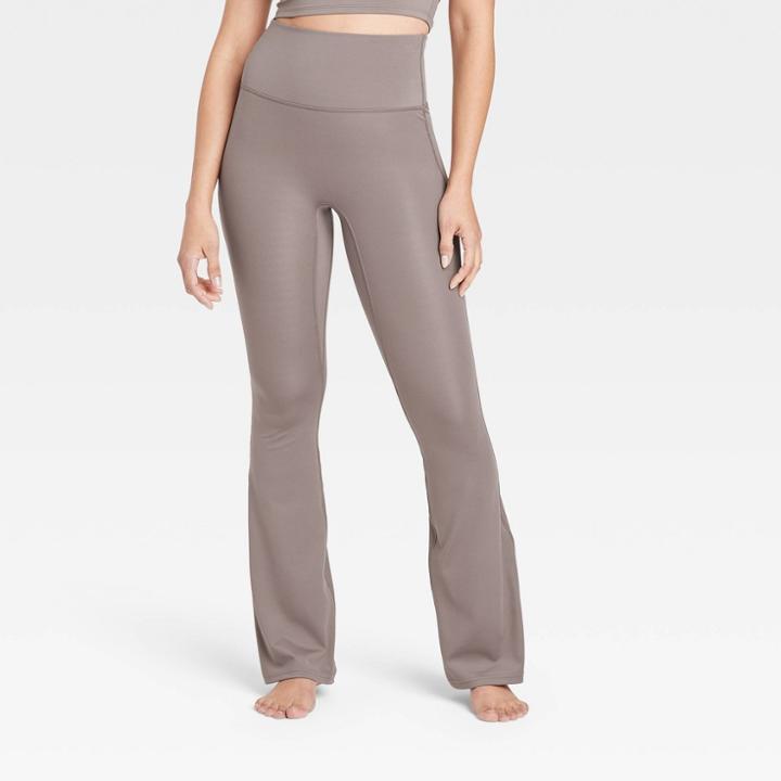 Women's Brushed Sculpt Ultra High-rise Flare Leggings - All In Motion Dark Brown Xxs
