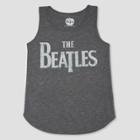 Plus Size Girls' The Beatles Logo Tank Top - Charcoal Heather