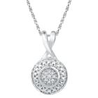 Target 1/20 Ct. T.w. Round Diamond Prong Set Cluster Fashion Pendant In Sterling Silver (ij-i2-i3), Women's, White