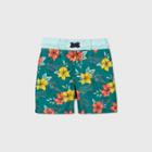 Toddler Boys' Floral Print Swim Trunks - Cat & Jack Green