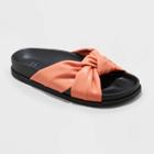 Women's Kaylin Knotted Slide Sandals - A New Day Coral