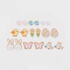 Girls' 9pk Easter Stud Earring Set - Cat & Jack , One Color
