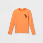 Boys' Dino Long Sleeve Rash Guard Swim Shirt - Cat & Jack Orange