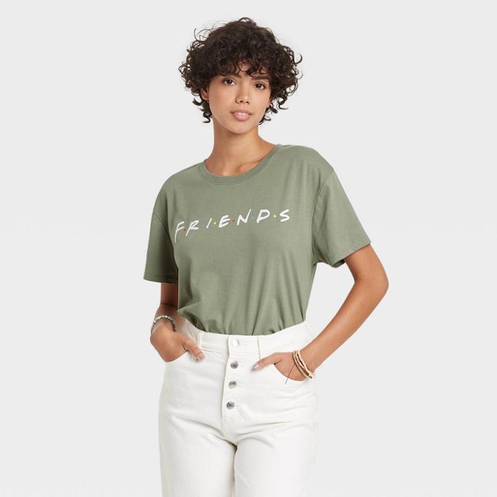 Women's Friends Logo Short Sleeve Graphic T-shirt - Green