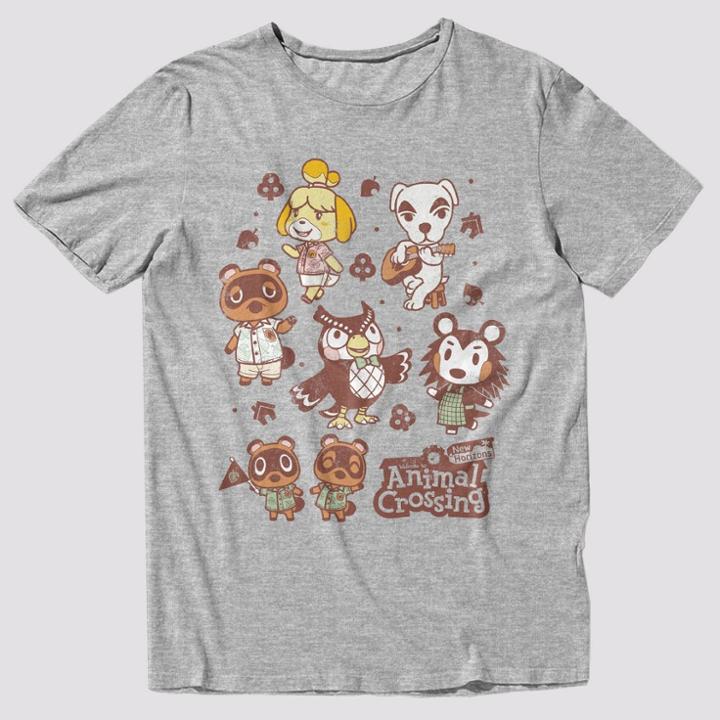 Men's Animal Crossing Short Sleeve Graphic T-shirt - Light Gray Heather