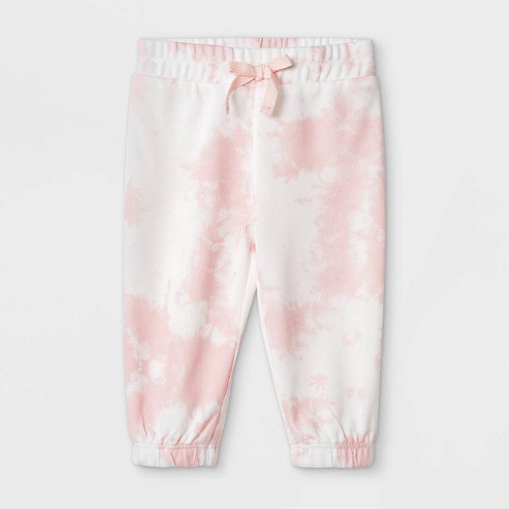Grayson Mini Baby Girls' Tie-dye Pull-on Pants - Pink Newborn