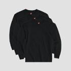 Hanes Kids' Comfort Soft 3pk Long Sleeve T-shirt - Black