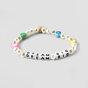 Dream Big Beaded Bracelet - Little Words Project White