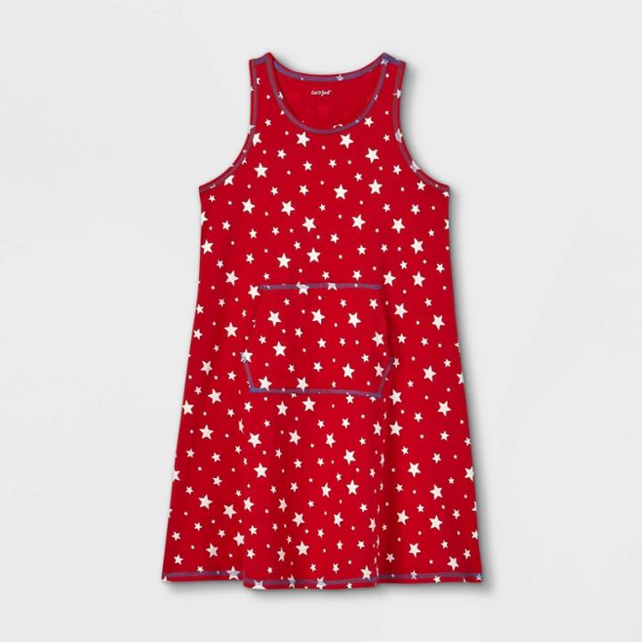 Girls' Adaptive Abdominal Access 4th Of July Dress - Cat & Jack Red
