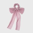 Crinkle/mesh Bow Hair Twister - A New Day Pink