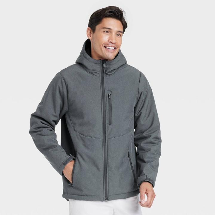 Men's Softshell Sherpa Jacket - All In Motion Heathered Gray