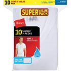 Hanes Men's Super Value V-neck 10pk Undershirt - White