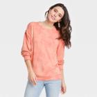 Women's Ruffle Detail Sweatshirt - Knox Rose Peach