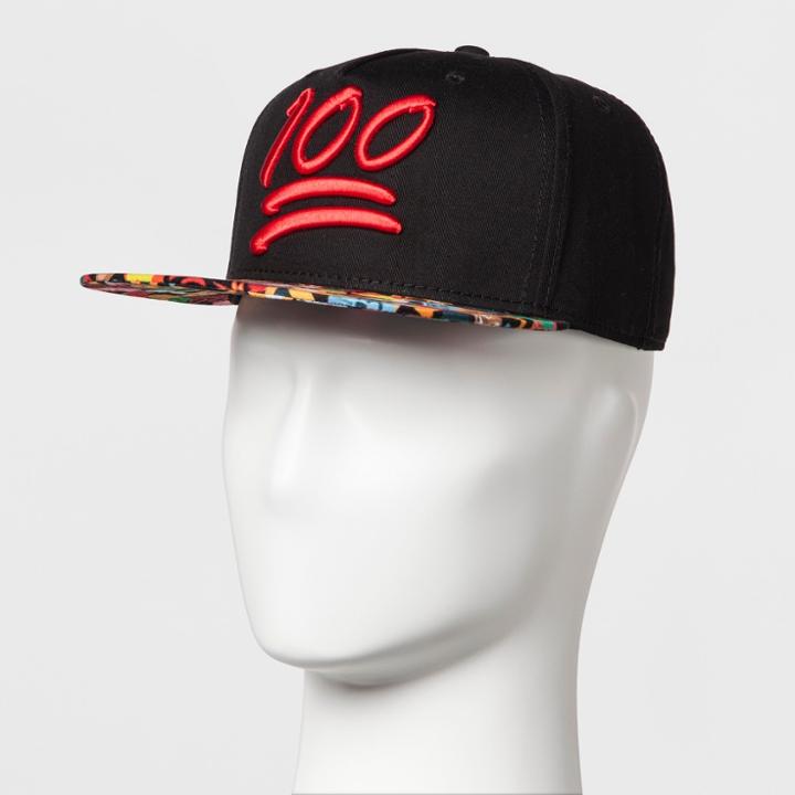 Men's Emoji 100 Baseball Cap - Black