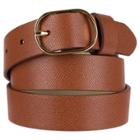 Women's Snake Skin Oval Buckle - A New Day Brown