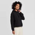Women's Casual Fit Hooded Sweatshirt - A New Day Black