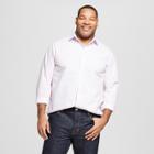 Target Men's Big & Tall Striped Standard Fit Long Sleeve Button-down Dress Shirt - Goodfellow & Co Lavender (purple)