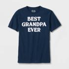 Iml Men's Best Grandpa Ever Short Sleeve Graphic T-shirt - Navy Blue