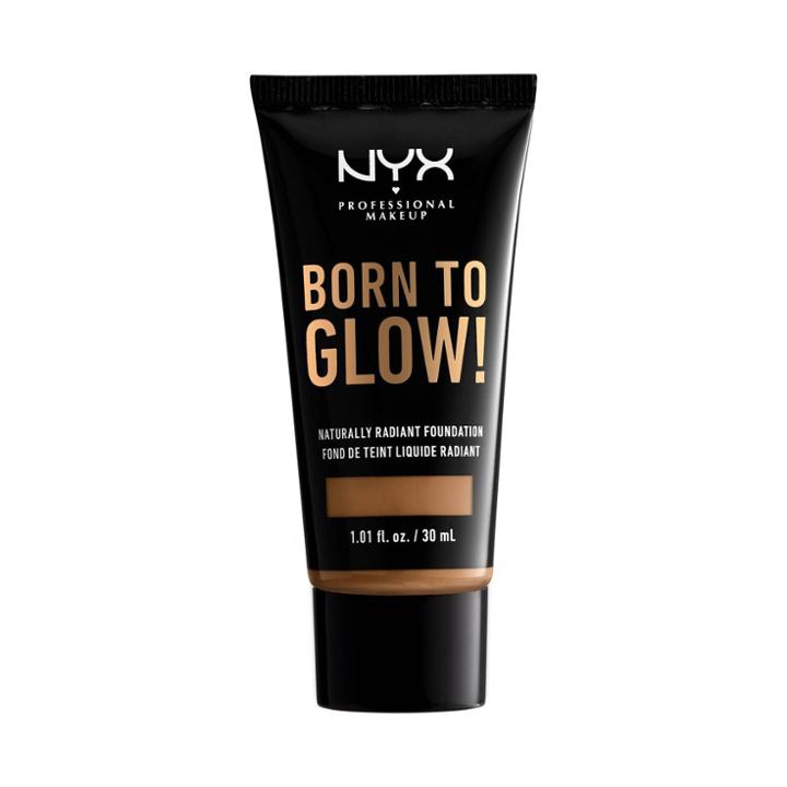 Nyx Professional Makeup Born To Glow Radiant Foundation Nutmeg - 1.01 Fl Oz, Brown