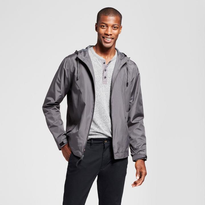 Men's Standard Fit Windbreaker Jacket - Goodfellow & Co Gray
