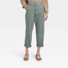 Women's High-rise Straight Chilled Out Ankle Chino Pants - A New Day Green