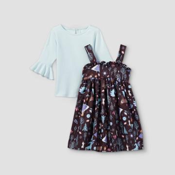 Disney X Pippa & Julie Toddler Girls' Disney Frozen Long Sleeve Empire Waist Dress