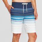 Men's 10 Striped Supervisor Board Shorts - Goodfellow & Co Navy