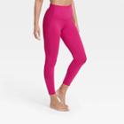 Women's Contour Flex High-waisted Ribbed 7/8 Leggings 24.7 - All In Motion Cranberry