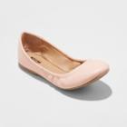 Women's Ona Wide Width Round Toe Ballet Flats - Mossimo Supply Co. Pink 12w,