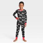 Kids' Holiday Penguins Print Matching Family Pajama Set - Wondershop Black