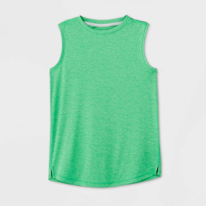 Boys' Sleeveless Tech T-shirt - All In Motion Green