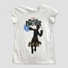 Marvel Girls' Black Panther Short Sleeve T-shirt - White