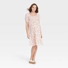 Short Sleeve Smocked Maternity Dress - Isabel Maternity By Ingrid & Isabel White Floral