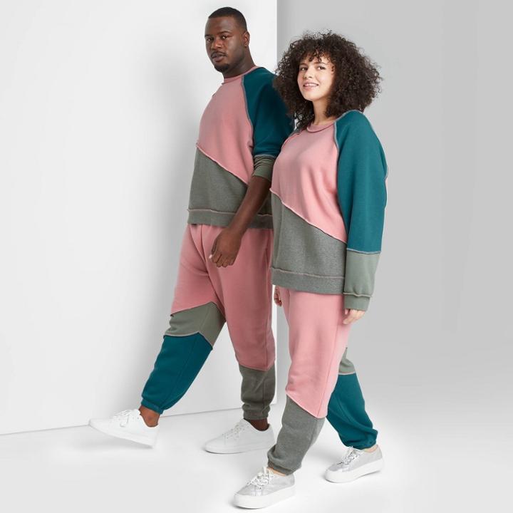Plus Size Oversized Sweatshirt - Wild Fable Pink Colorblock