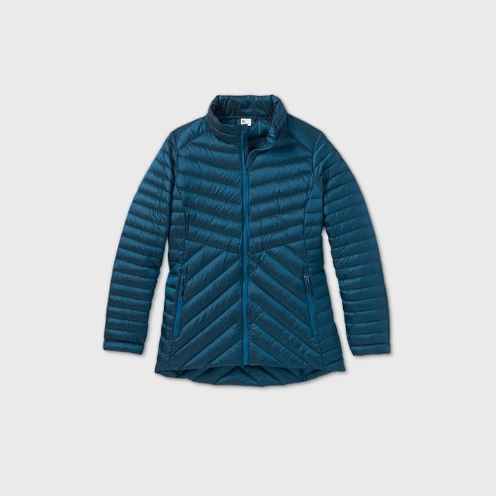 Women's Plus Size Packable Down Puffer Jacket - All In Motion Teal