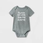 Baby Girls' 'auntie' Short Sleeve Bodysuit - Cat & Jack Gray Newborn