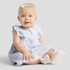 Baby Girls' Easter Dressy Striped Dot Lace Dress - Just One You Made By Carter's Blue