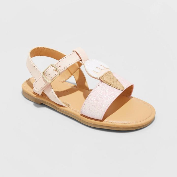 Toddler Girls' Glinda Ankle Strap Sandals - Cat & Jack Blush 5, Toddler Girl's, Pink