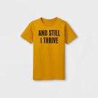 Ev Black History Month Black History Month Kids' 'and Still I Thrive' Short Sleeve T-shirt - Gold