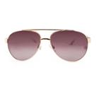 Target Women's Aviator Sunglasses With Smoke Lenses - Gold,