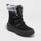 Women's Cathleen Wide Width Waterproof Winter Boots - All In Motion Black