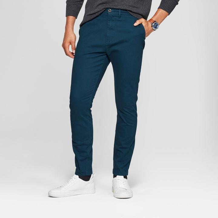 Men's Taper Fit Hennepin Chino Pants - Goodfellow & Co Teal
