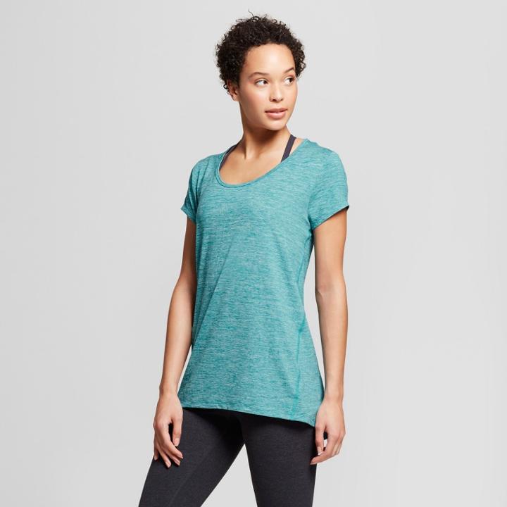 Women's Strappy Back T-shirt - C9 Champion Mermaid Teal Heather