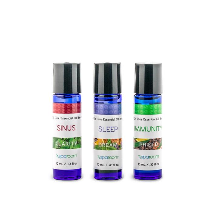 3pk 10ml Sparoom Holistic Pack 100% Pure Essential Oil Sinus, Sleep & Immunity