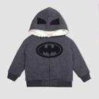 Toddler Boys' Warner Bros Dc Comics Hooded Sweatshirt - Heather Charcoal 5t, Boy's, Gray